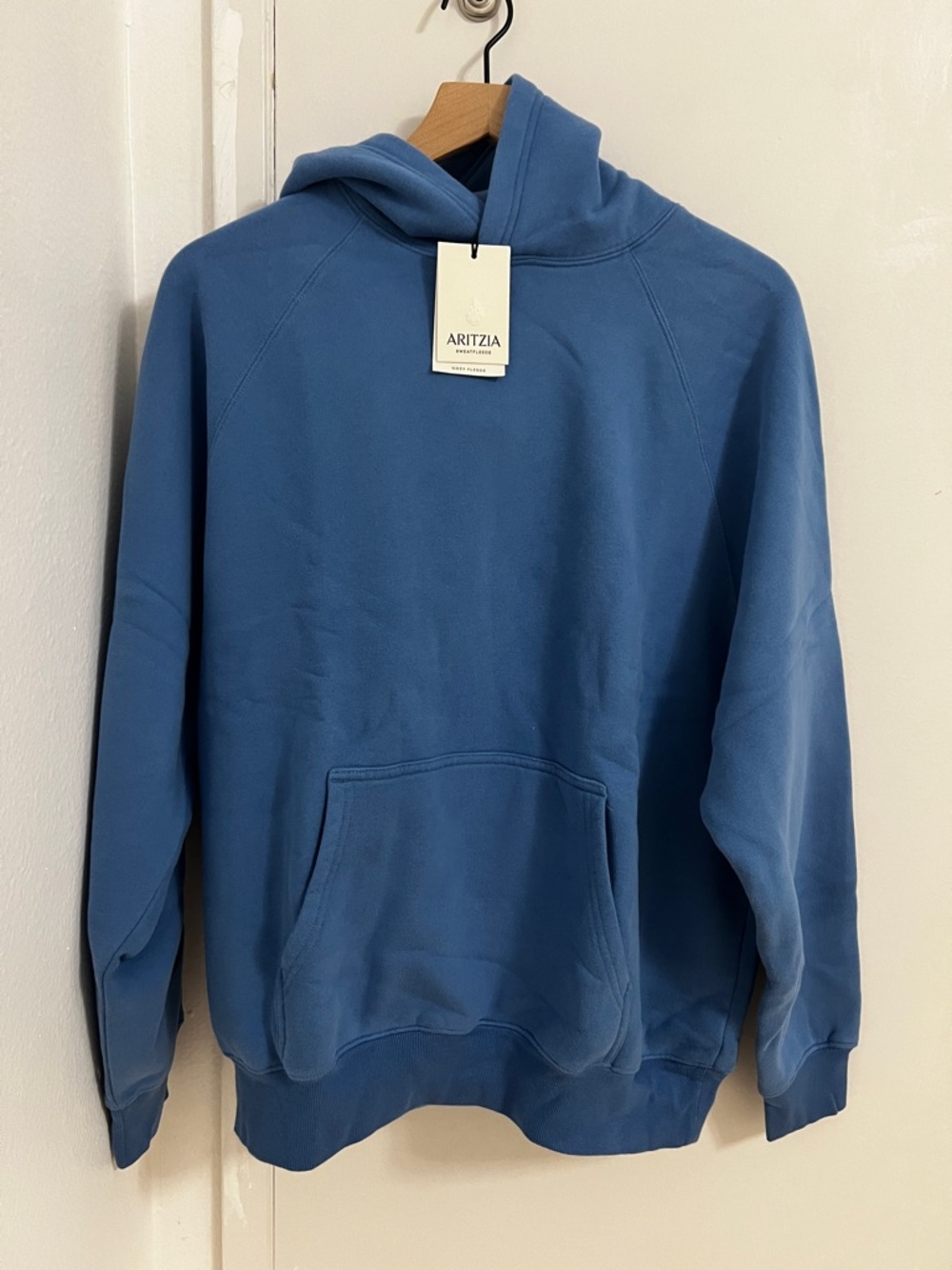 Aritzia Cozy Sweatfleece Mega Raglan Hoodie - French Blue - Size M and Small NWT